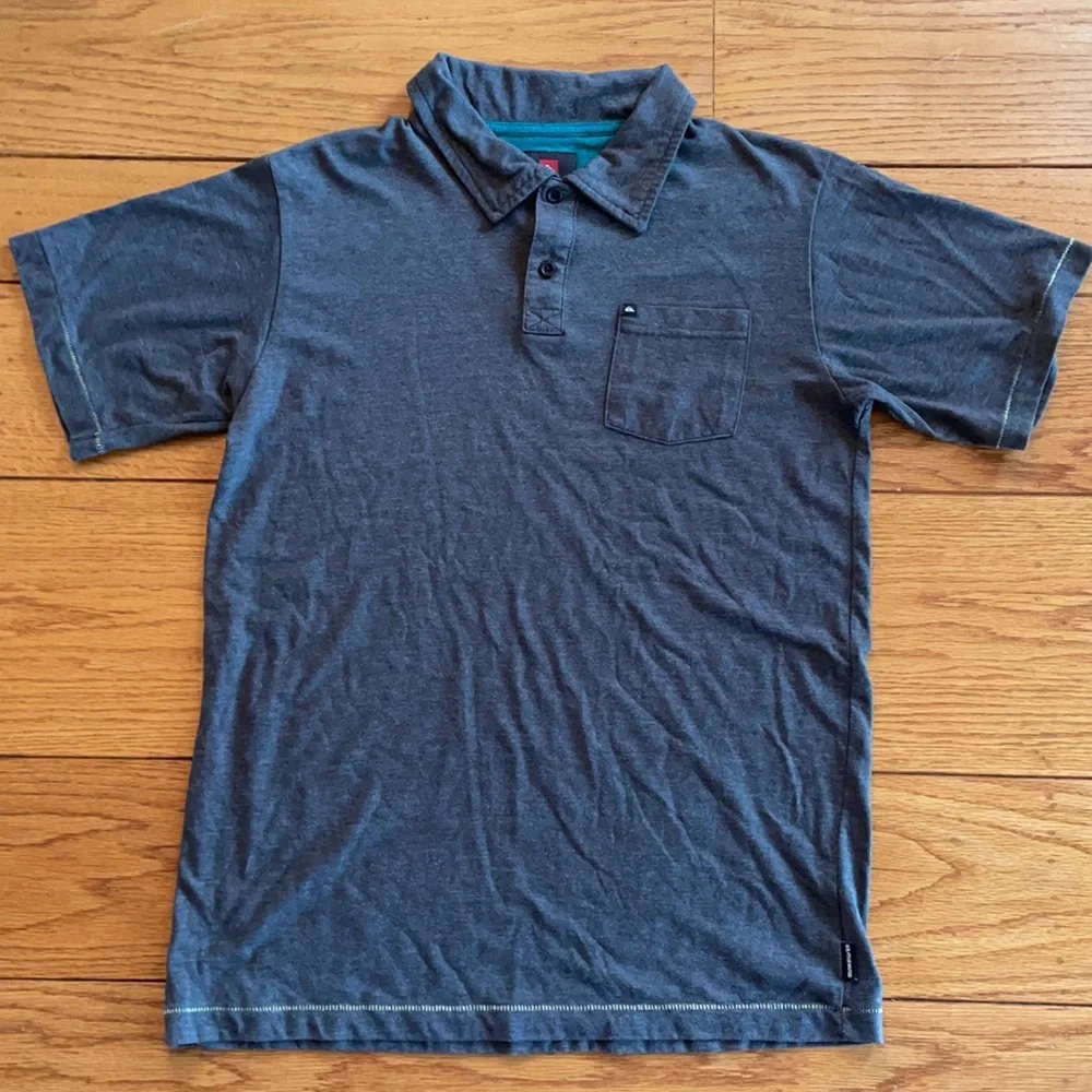 Quiksilver Boys Grey Polo Shirt - Picture 2 of 4
